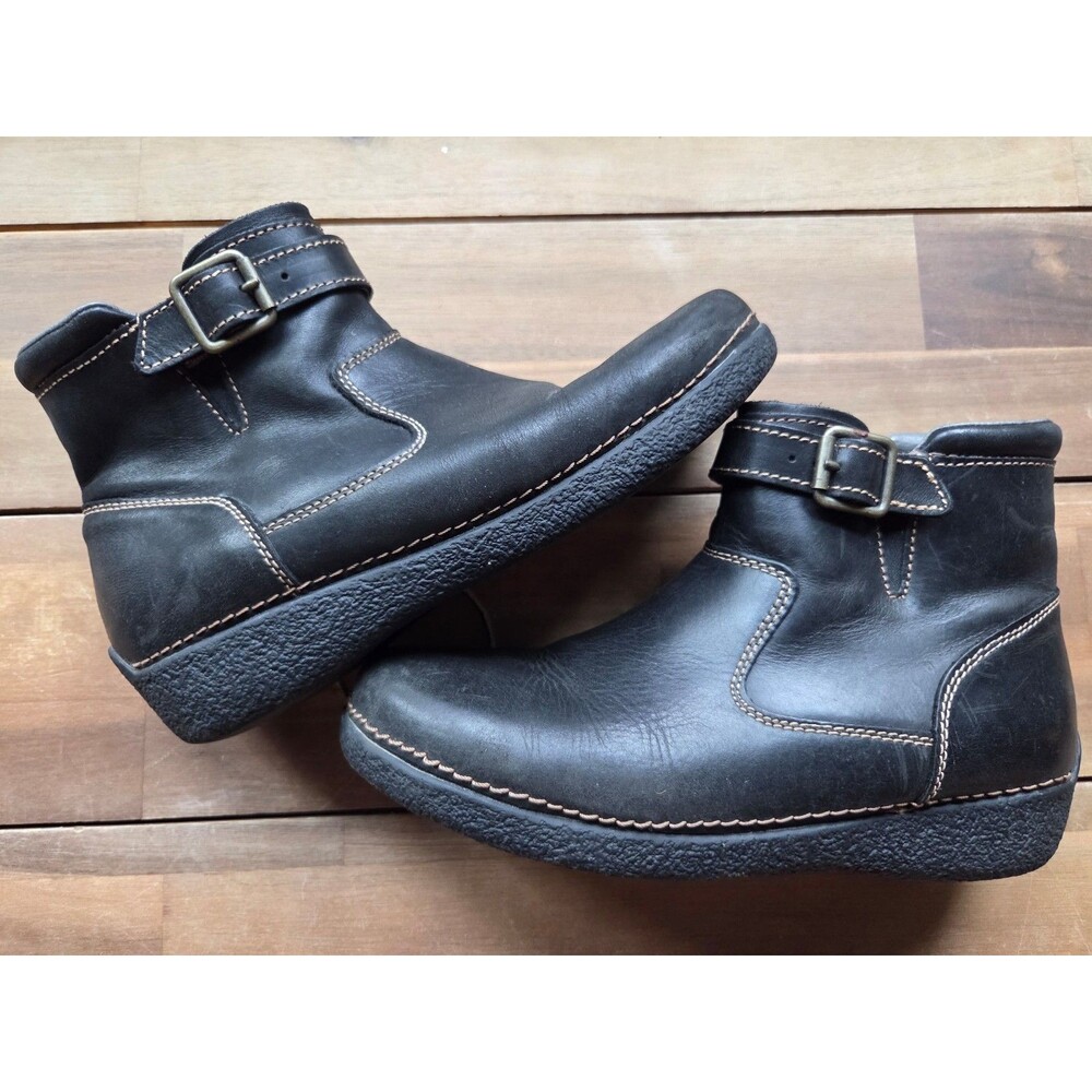 Duluth Trading Womens Andina Side Zip Short Boot Womens Black Sz 8.5